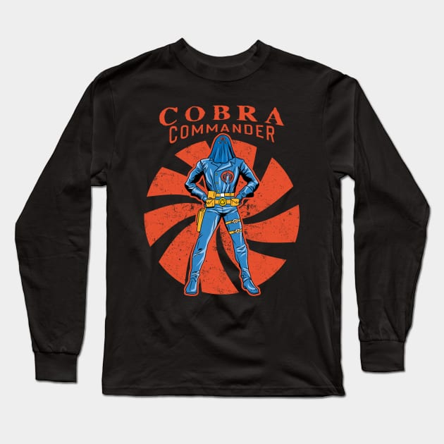 Retro Cobra Commander Long Sleeve T-Shirt by OniSide